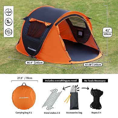 EchoSmile 2-Person Pop Up Camping Tent