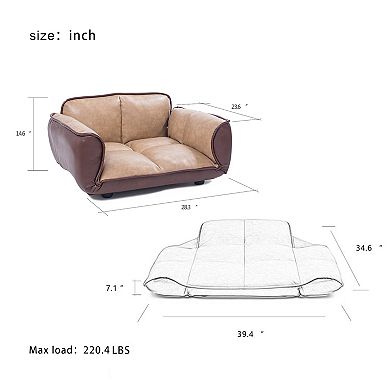 K1 Stark Dog Sofa Brown