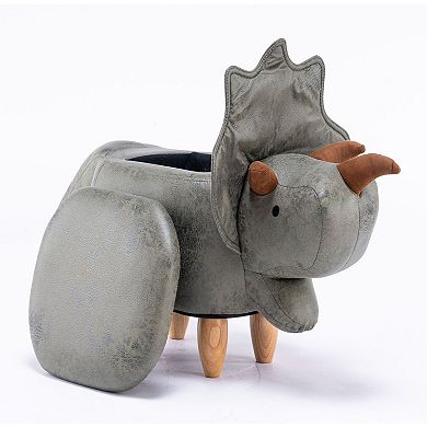 Triceratops Dinosaur Storage Ottoman