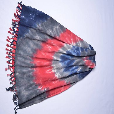 Textile Multicolor Patriotic Spiral Turkish Cotton Single Bath and Beach Towel