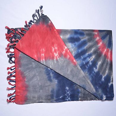 Textile Multicolor Patriotic Spiral Turkish Cotton Single Bath and Beach Towel