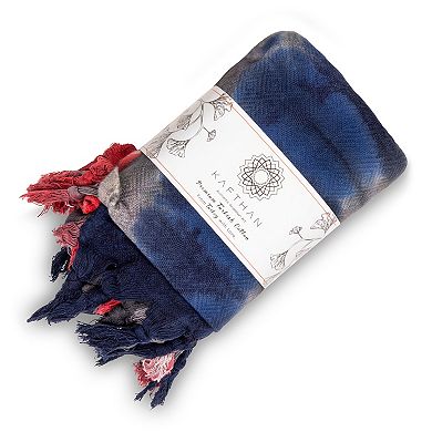 Textile Multicolor Patriotic Spiral Turkish Cotton Single Bath and Beach Towel