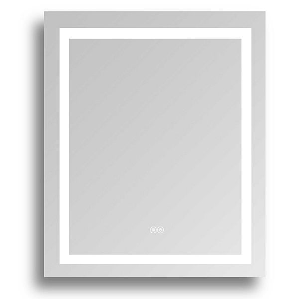 Superior 24 in. W x 30 in. H Rectangular Frameless AntiFog Wall