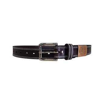 Men's Stone Mountain Genuine Leather Heavy Duty Belt with Double Edge Stitch