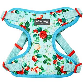 Blueberry Pet Rose Flower Print Padded Dog Harness Vest