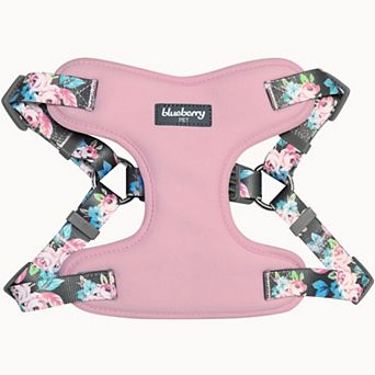 Blueberry Pet Rose Flower Print Padded Dog Harness Vest