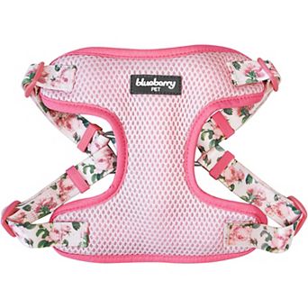Blueberry Pet Rose Flower Print Padded Dog Harness Vest