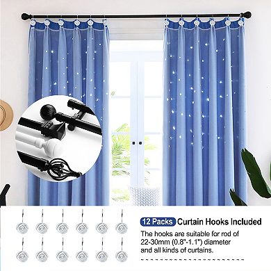 12 Pcs Rose Shower Curtain Hooks