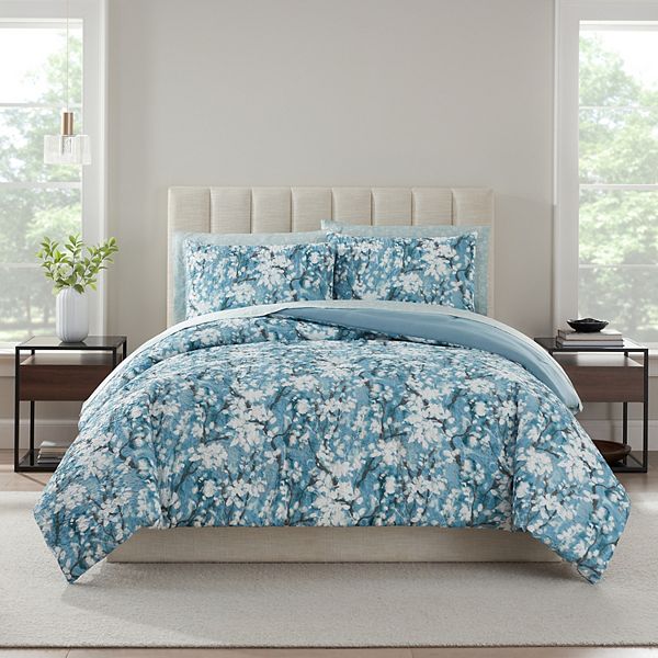 Nine West Nora Floral Printed Texture Bedding Set