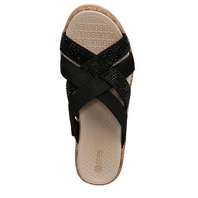 Bzees Reign Women's Rhinestone Wedge Sandals