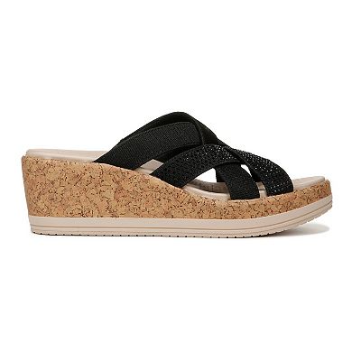 Bzees Reign Women's Rhinestone Wedge Sandals