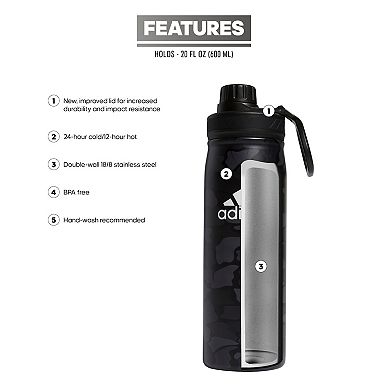 adidas 600-mL Stainless Steel Double-Walled Water Bottle