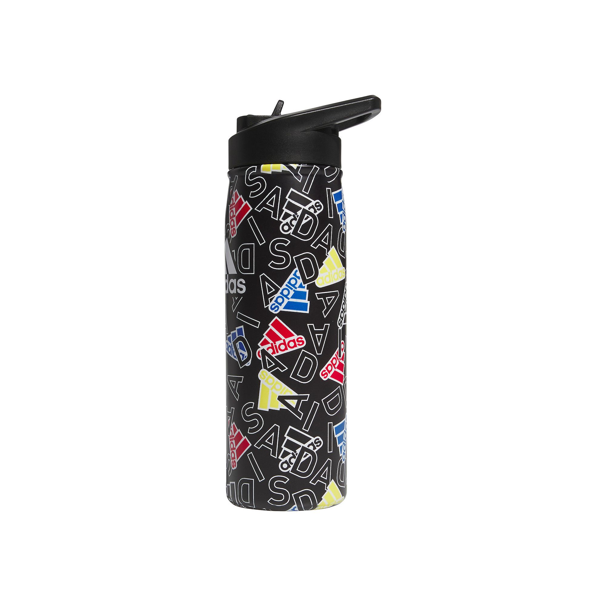 adidas 600-mL Stainless Steel Double-Walled Straw Lid Water Bottle, Adi Ico