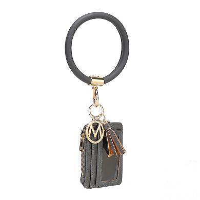 Mkf Collection Jordyn Vegan Leather Bracelet Keychain With A Credit Card Holder By Mi K