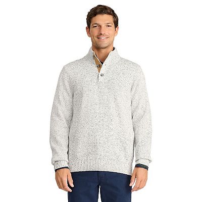 Men s IZOD Marled Button Mock Sweater