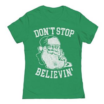 Juniors' Believin Christmas Graphic Tee