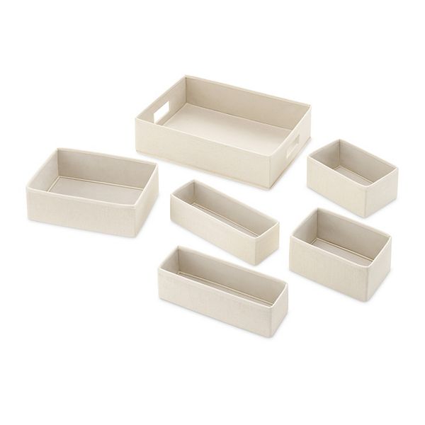 Sonoma Goods For Life® Set of 6 Drawer Organizers - Linen