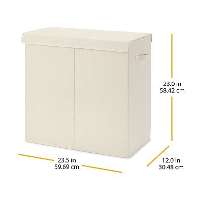 Sonoma Goods For Life® Lidded Collapsible Double Laundry Hamper