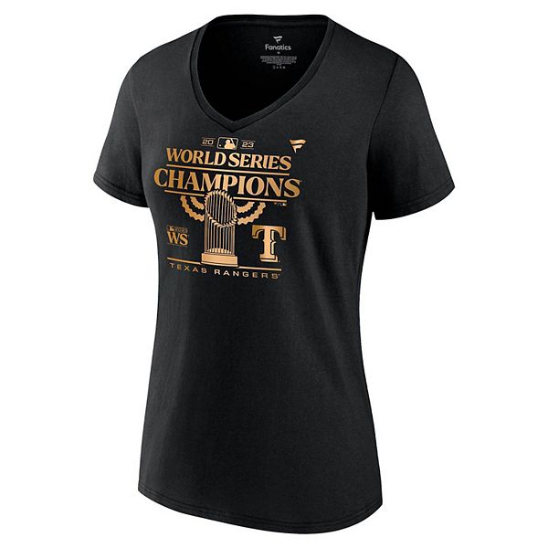 Women s Texas Rangers 2023 World Series Champions Parade V Neck Tee