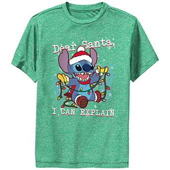 Boys Lilo & Stitch Dear Santa I Can Explain Stitch Performance Graphic Tee