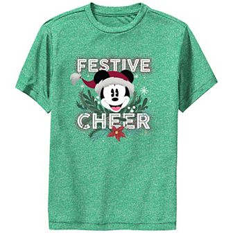 Boys Mickey Mouse Festive Cheer Performance Graphic Tee
