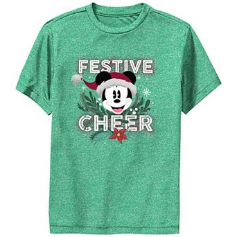 Boys Mickey Mouse Festive Cheer Performance Graphic Tee
