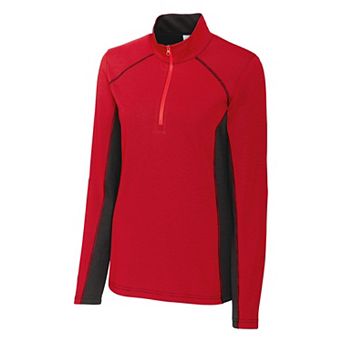 Clique Ice Pique Colorblock Womens Half-Zip Tech Pullover Top