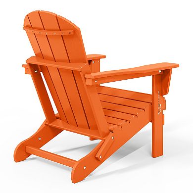 Westintrends Outdoor Patio Folding Poly Adirondack Chair