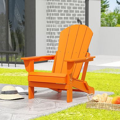 Westintrends Outdoor Patio Folding Poly Adirondack Chair