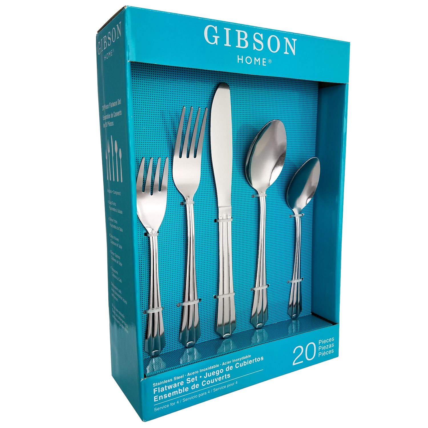 Gibson Home Westminster 23 Piece Carbon Stainless Steel Cutlery Set in Black with Kitchen Tools