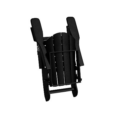 WestinTrends All-Weather Contoured Outdoor Poly Folding Adirondack Chair (Set of 2)