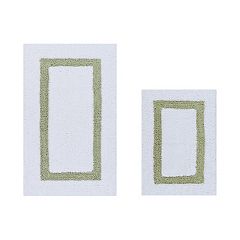 24x40 Hotel Collection Bath Rug White/Gray - Better Trends