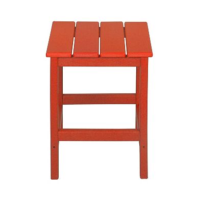 Westintrends 2-piece Outdoor Folding Poy Adirondack Chair With Side Table