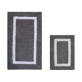 Better Trends Hotel Collection 2 pc Border Rectangular Bath Rug Set