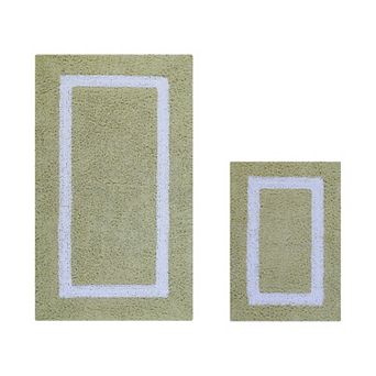 Better Trends Hotel Collection 2 pc Border Rectangular Bath Rug Set