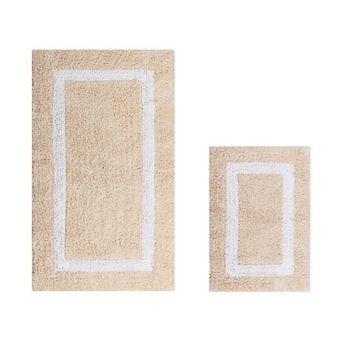 Better Trends Hotel Collection 2 pc Border Rectangular Bath Rug Set