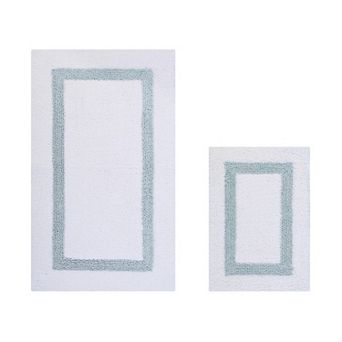 Better Trends Hotel Collection 2 pc Border Rectangular Bath Rug Set