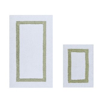 Better Trends Hotel Collection 2 pc Border Rectangular Bath Rug Set