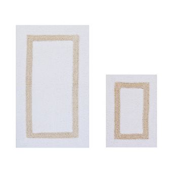 Better Trends Hotel Collection 2 pc Border Rectangular Bath Rug Set