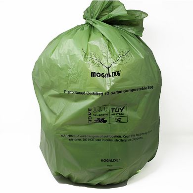 Mogalixe Compostable 13 Gal Trash Bags Count 50