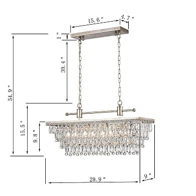 Greenville Signature 4-Light Tiered Chandelier for Dining/Living Room, Kitchen, Bedroom