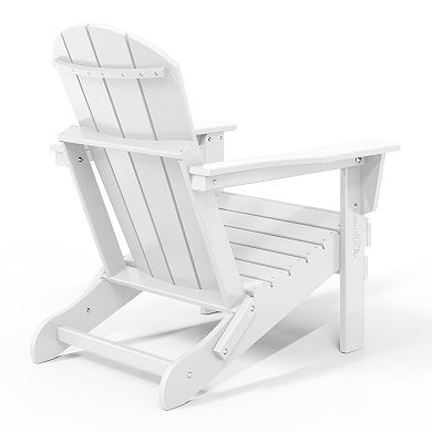 WestinTrends All-Weather Contoured Outdoor Poly Folding Adirondack Chair (Set of 4)