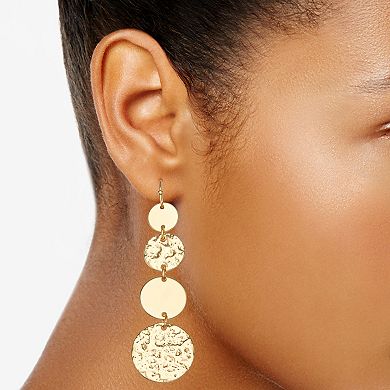 Sonoma Goods For Life® Mixed Metal Linear Disc Earrings
