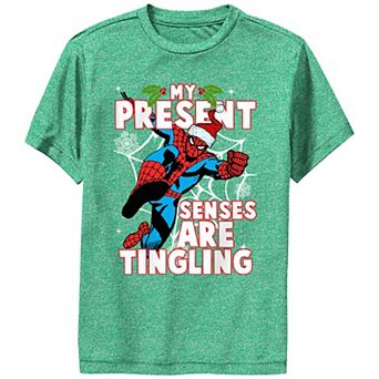 Boys Spider-Man My Present Senses Are Tingling Performance Graphic Tee