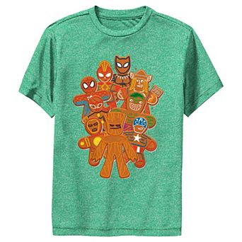 Boys Avengers Gingerbread Heroes Performance Graphic Tee