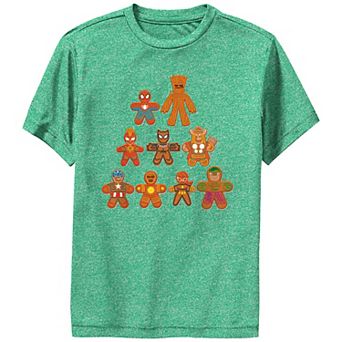 Boys Avengers Gingerbread Tree Performance Graphic Tee
