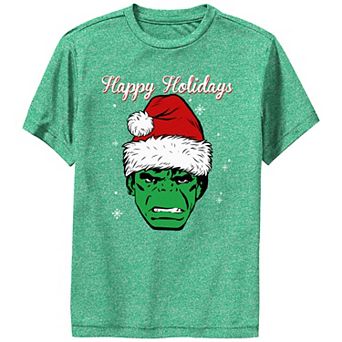 Boys The Incredible Hulk Happy Holidays Performance Graphic Tee