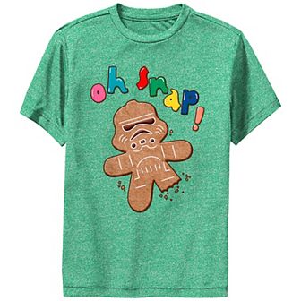 Boys Star Wars Storm Trooper Gingerbread Snapping Cookie Performance Graphic Tee