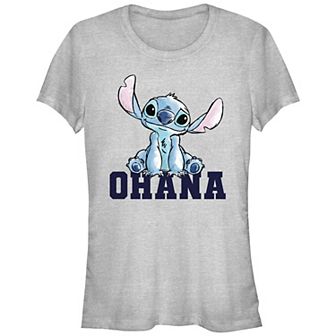 Disney's Lilo & Stitch Juniors' Watercolor Sketch Ohana Stitch Graphic Tee