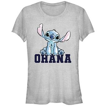 Disney's Lilo & Stitch Juniors' Watercolor Sketch Ohana Stitch Graphic Tee